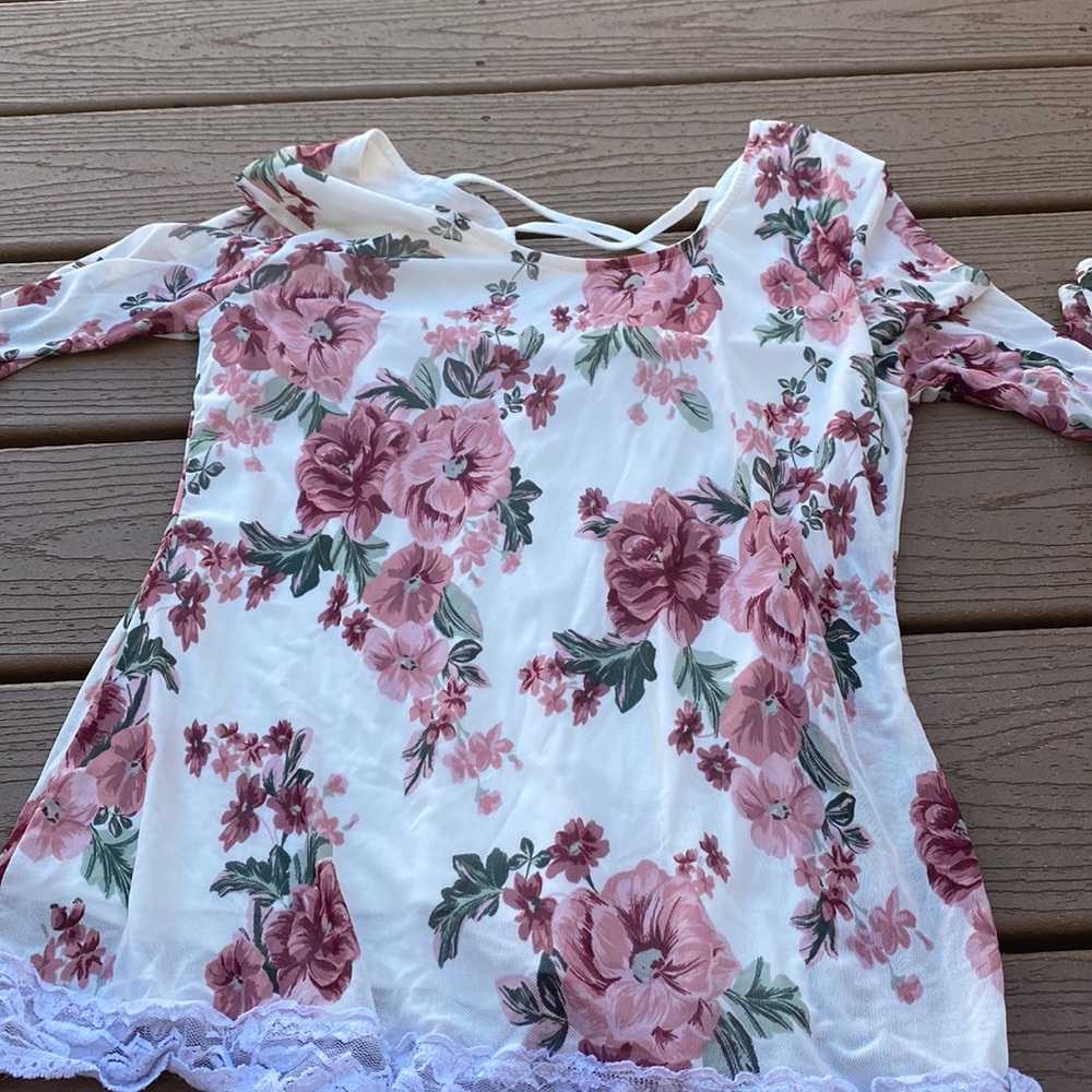 Rose long sleeve shirt.